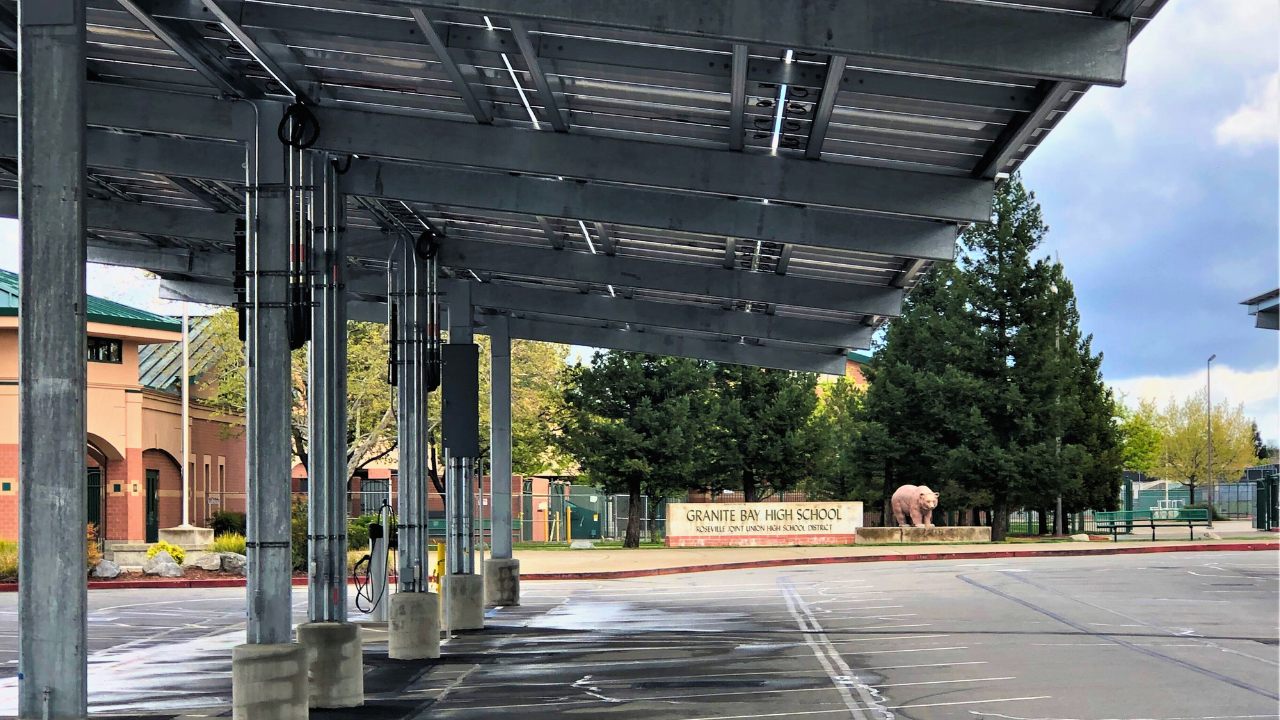 Solar Carport Electrical Installation - Granite Bay HS